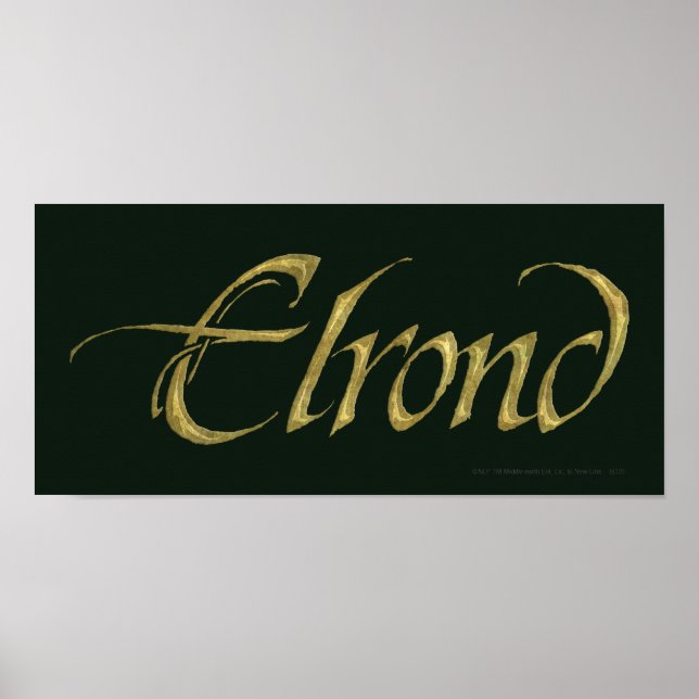 Póster Nome ELROND™ Texturizado (Frente)