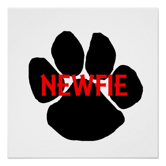 Póster nome newfie pata (Frente)