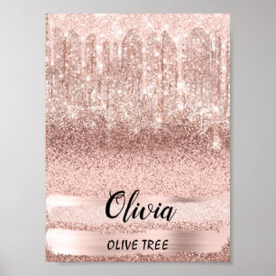 Poster Nome Olivia Significa Aniversário 16º Rosa de Br