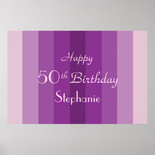 Poster Nome Personalizado, 50 Anos de Idade Aniversário F
