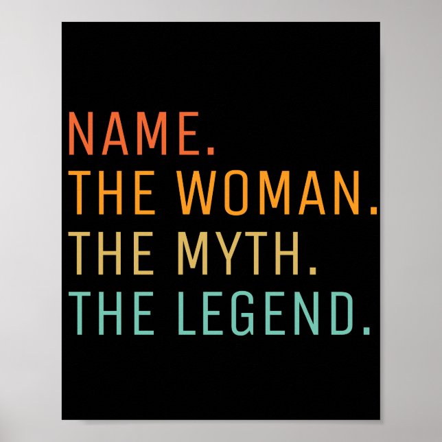 Poster Nome Personalizado A Mulher O Mito A Lenda  (Frente)
