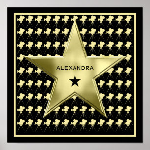 Poster Nome Personalizado da Estrela do Home Movie Theate