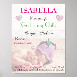 Póster Nome personalizado da foto que significa manutençã