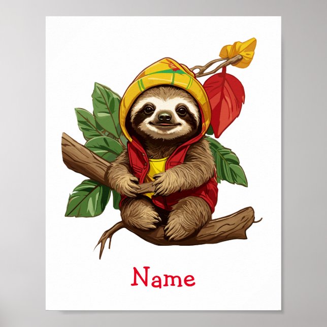 Poster Nome Personalizado da Largura do Bebê (Frente)