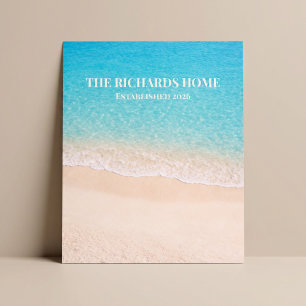 Poster Nome Personalizado da Orla Oceânica