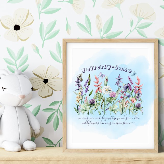 Póster Nome Personalizado Dando Cotação Borboleta (Criador carregado)