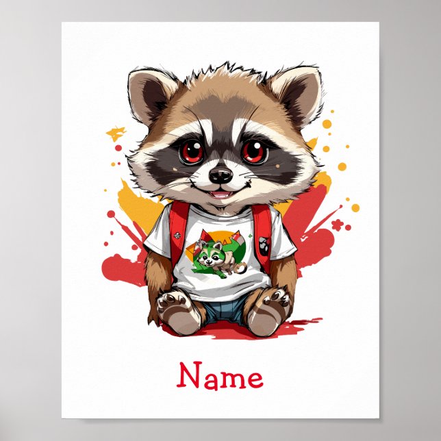Poster Nome Personalizado de Cachorro de Bebê (Frente)