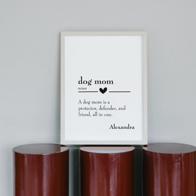 Poster Nome personalizado do nome do nome da mãe do cão b (Criador carregado)