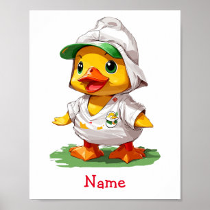 Poster Nome Personalizado do Pato Bebê Cujo
