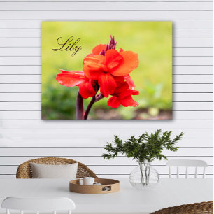 Poster Nome Personalizado do Red Lily