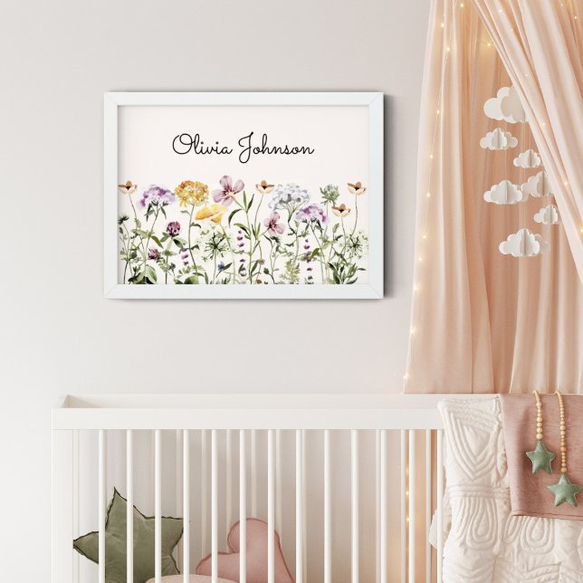 Poster Nome Personalizado Jardim de Flor Selvagem (Criador carregado)