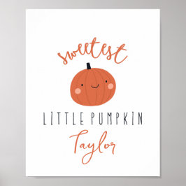 Poster nome personalizado mais doce de abóbora