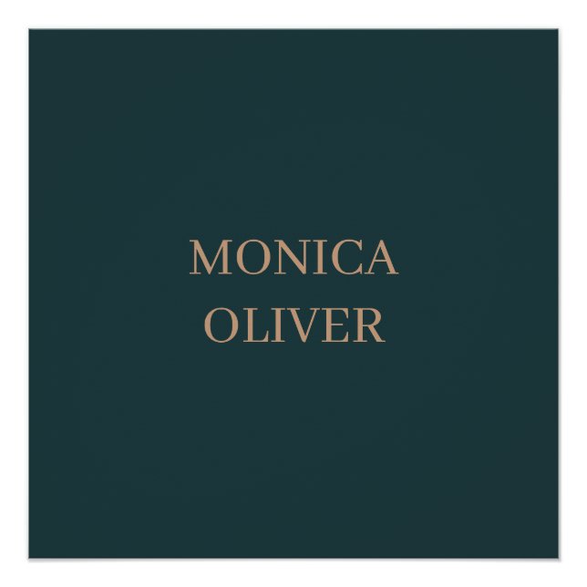 Póster Nome personalizado moderno profissional minimalist (Frente)