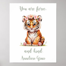 Poster Nome Personalizado O Enfermeiro Safari Tiger Posit