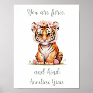 Poster Nome Personalizado O Enfermeiro Safari Tiger Posit