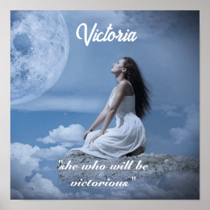 Poster Nome Personalizado Texto Fantasia Moon Girl