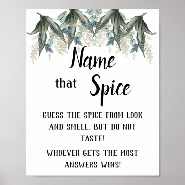 Poster Nome que Spice Flowers - Sinal (Frente)
