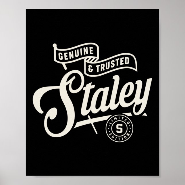 Poster Nome Staley Personalizado - Adesivo Staley (Frente)