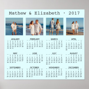 Póster Nomes de Casais e Fotos   Calendário de Fotos de 2