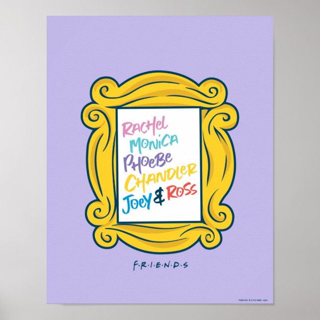 Poster Nomes de FRIENDS™ no Olho Mágico (Frente)