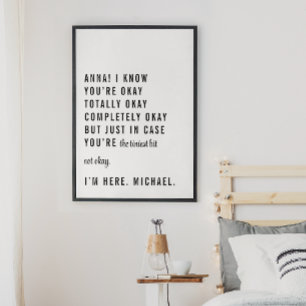 Poster Nomes personalizáveis - Caso não esteja bem