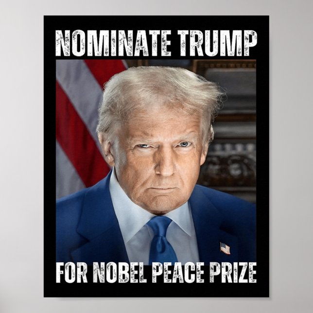 Poster Nominar Trump Para O Prêmio Nobel Da Paz (Frente)