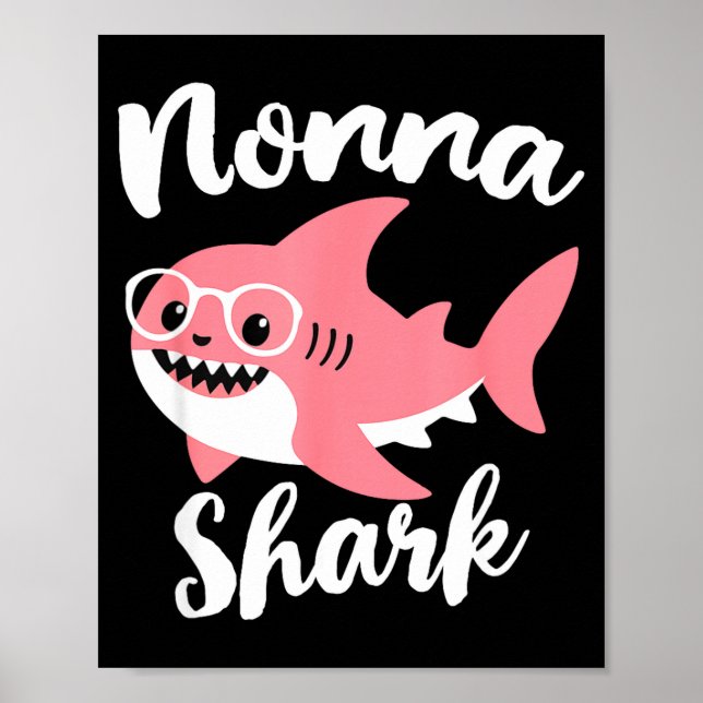 Poster Nonna Shark Mother's Day Grandma Funny  (Frente)