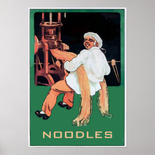 Poster NOODLES, Pasta Man and Machine, editar texto