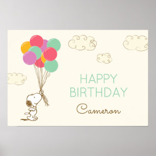 Poster Noopy e Balões Aniversário