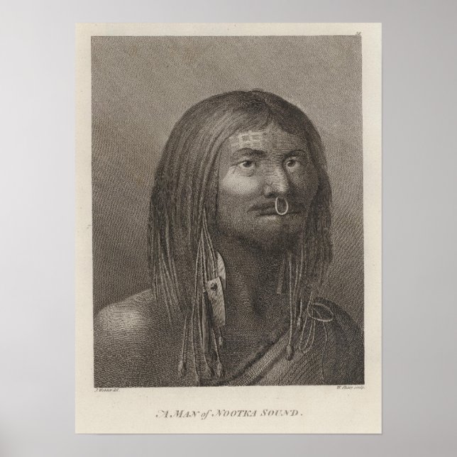 Poster Nootka Man, Colúmbia Britânica (Frente)