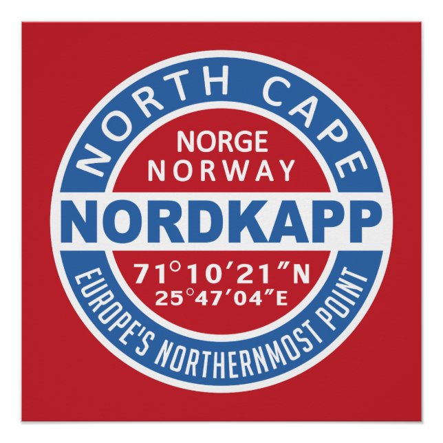 Póster NORDKAPP Norway poster (Frente)