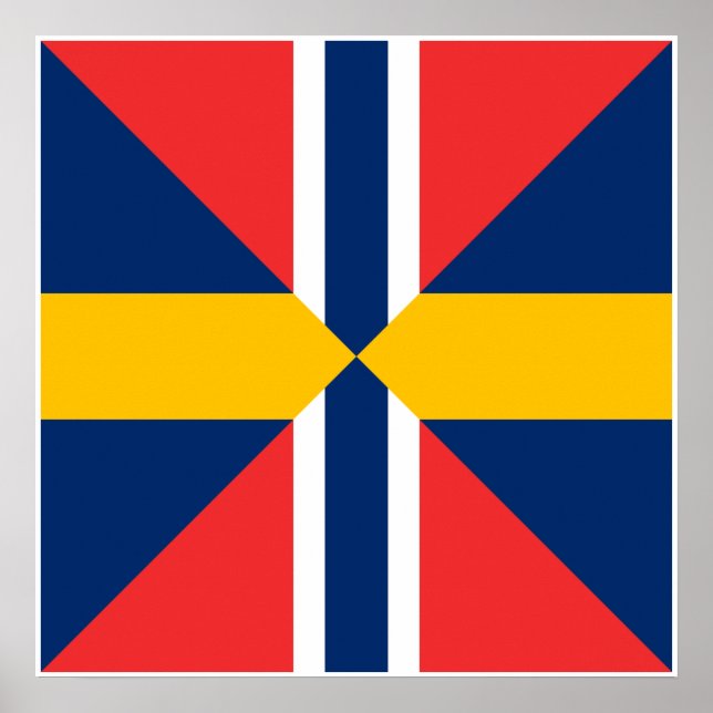 Póster Norge Sverige Sildesalaten, Noruega (Frente)