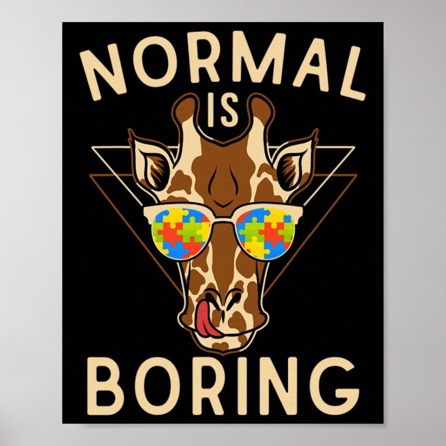 Poster Normal é chata, agitação e consciência Girafa (Frente)