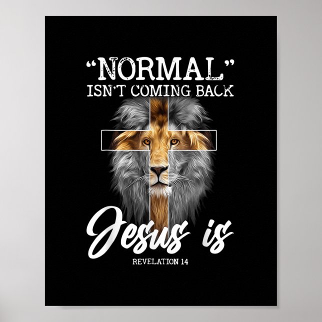 Poster Normal não está voltando, mas Jesus é a Revelação  (Frente)