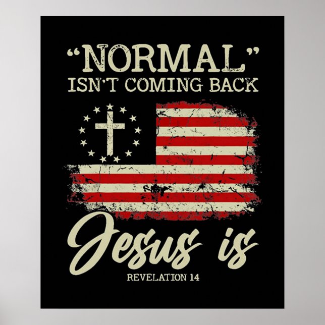 Poster Normal não está voltando, mas Jesus está (Frente)