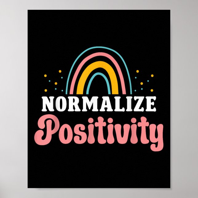 Poster Normalize Sitivity Rainbow Funny Saying Motivation (Frente)