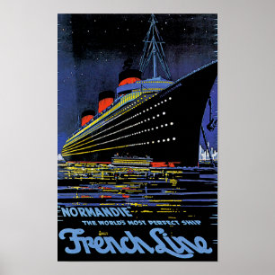 Póster Normandie na noite