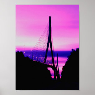 Poster Normandy Bridge, Le Havre, França