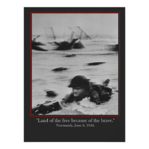 Póster Normandy, June 6, 1944 - WW2 British Soldier