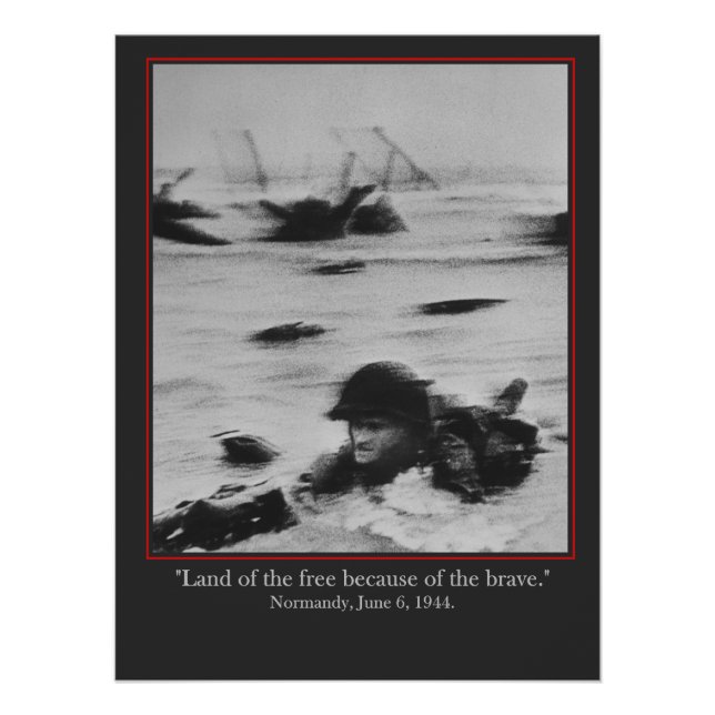 Póster Normandy, June 6, 1944 - WW2 British Soldier (Frente)