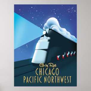 Poster Noroeste do Pacífico de Chicago
