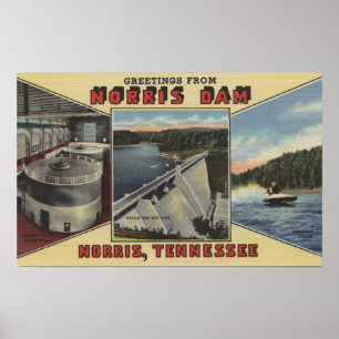 Poster Norris, Tennessee - cumprimentos da represa de