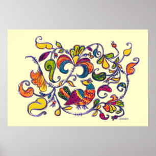 Poster Norte Bird por Alexandra Cook