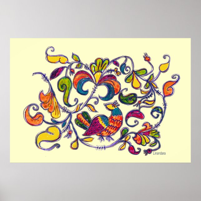 Poster Norte Bird por Alexandra Cook (Frente)