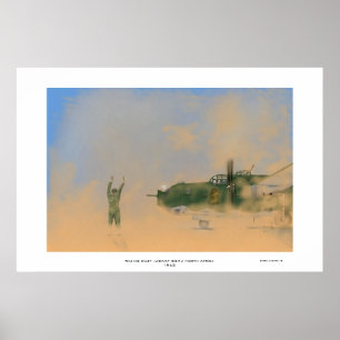 Póster Norte de África Razing 1943 do libertador da