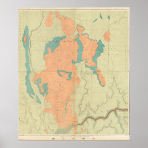 Póster Norte e Sul composto do platô de Uinkaret meio