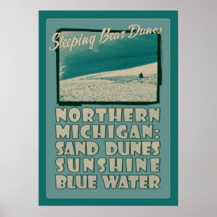 Poster Norte Michigan das dunas do urso do sono