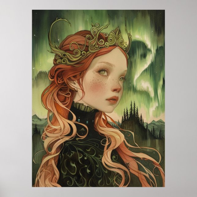 Poster nortes aurora borealis vivendo senhora (Frente)