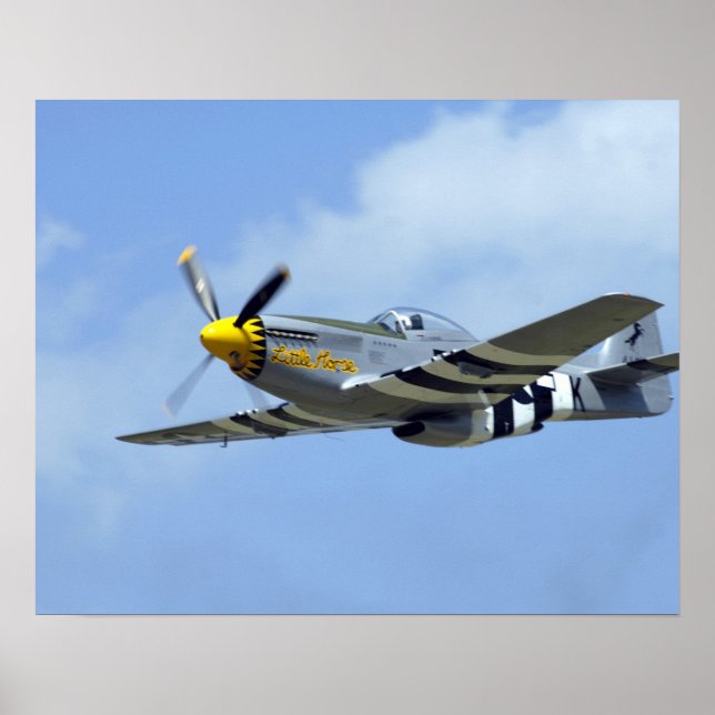 Poster North American P-51D Mustang, Pequeno Cavalo (Frente)