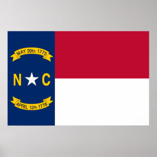 Póster North Carolina, os Estados Unidos